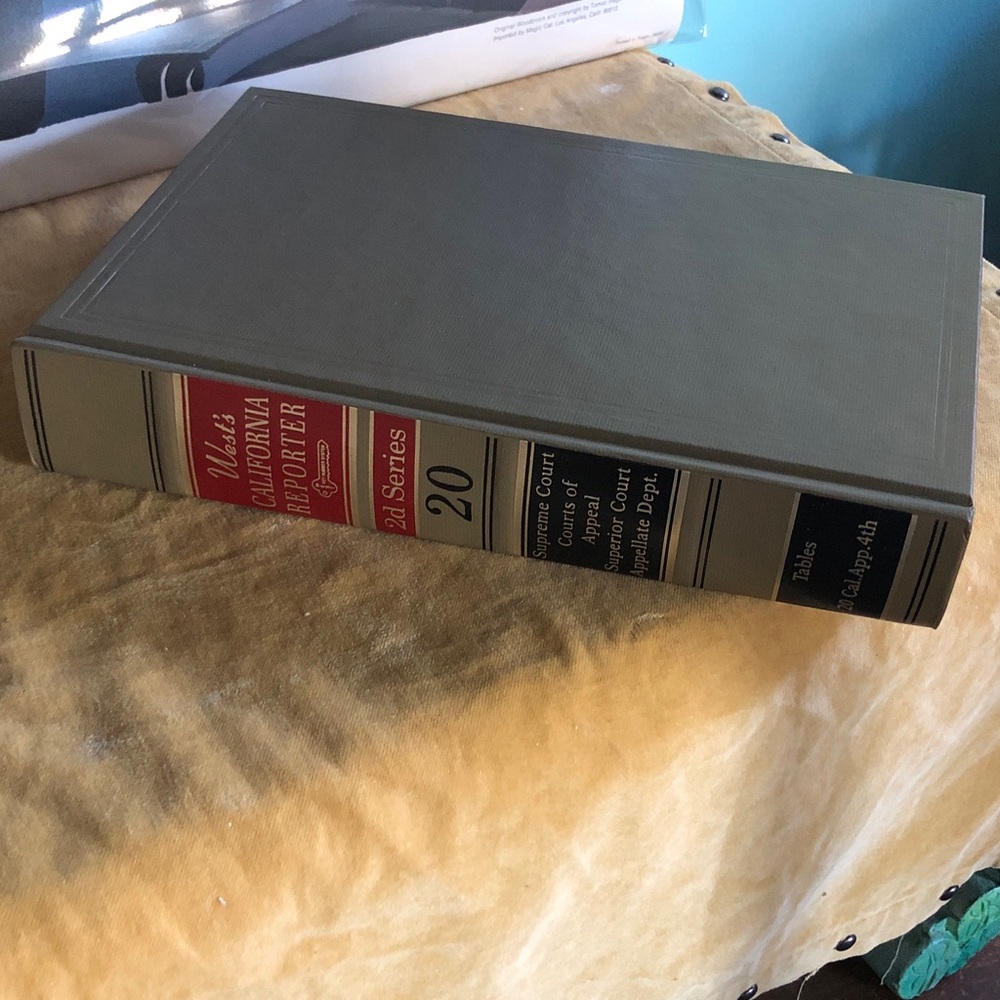 California West Reporter Law Book